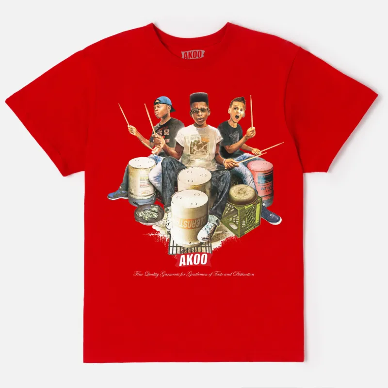 Three Drummers SS Tee (Red) sold by Akoo