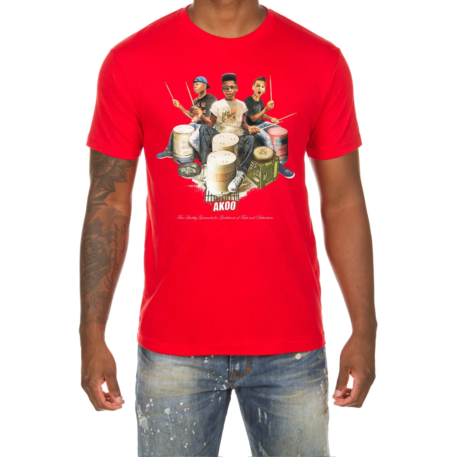 Three Drummers SS Tee sold by Akoo product image thumbnail 3