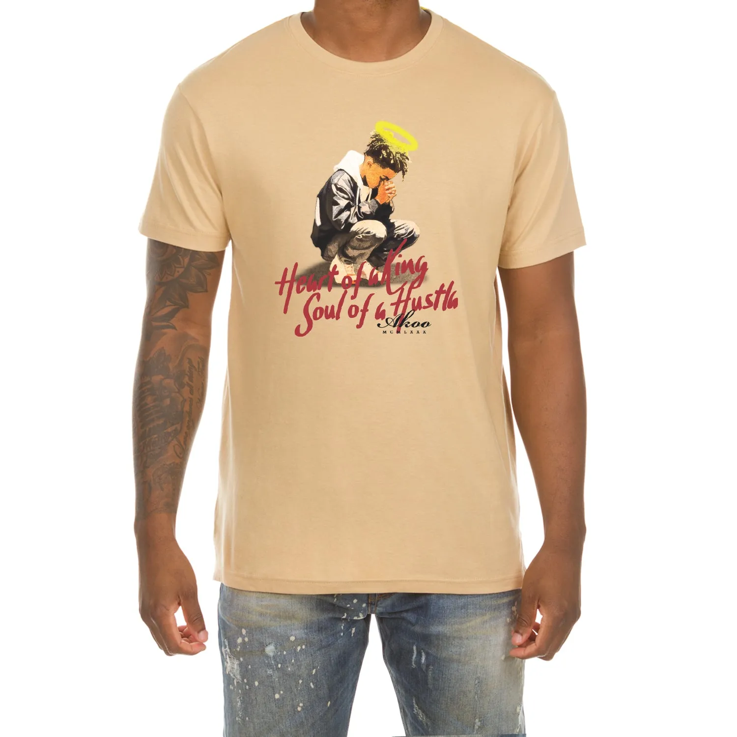 Heart of a King SS Tee sold by Akoo product image thumbnail 4