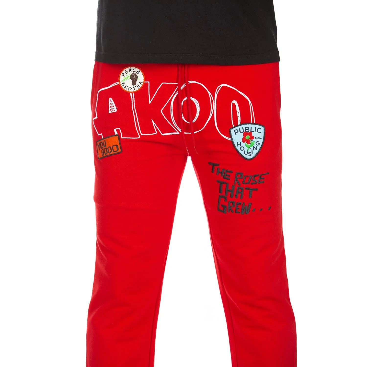 Akoo Mens Rose Sweatpant (Racing Red) sold by Akoo product image thumbnail 3