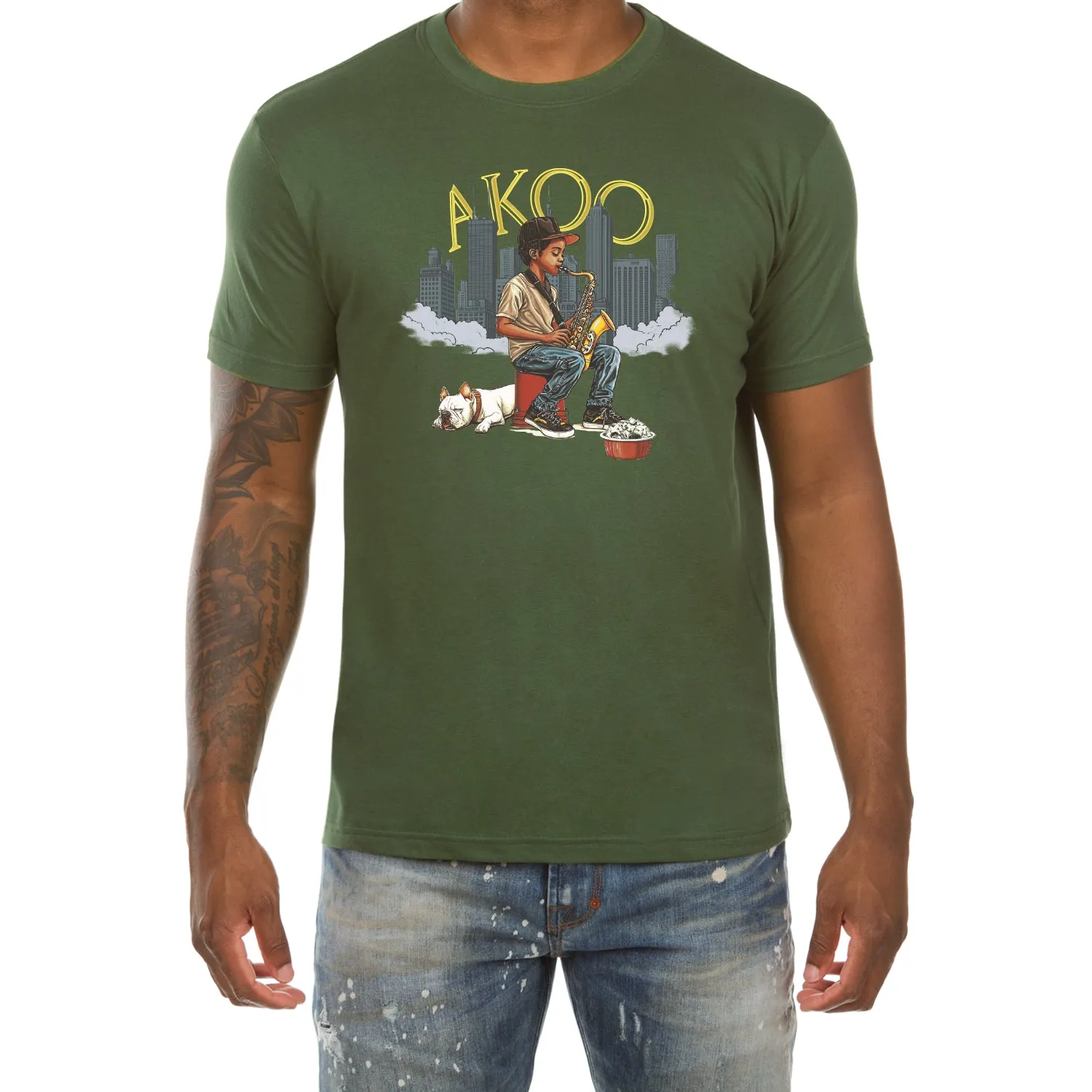 Saxophone SS Tee sold by Akoo product image thumbnail 5