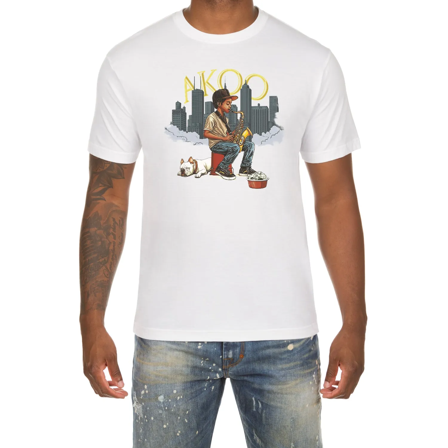 Saxophone SS Tee sold by Akoo product image thumbnail 3