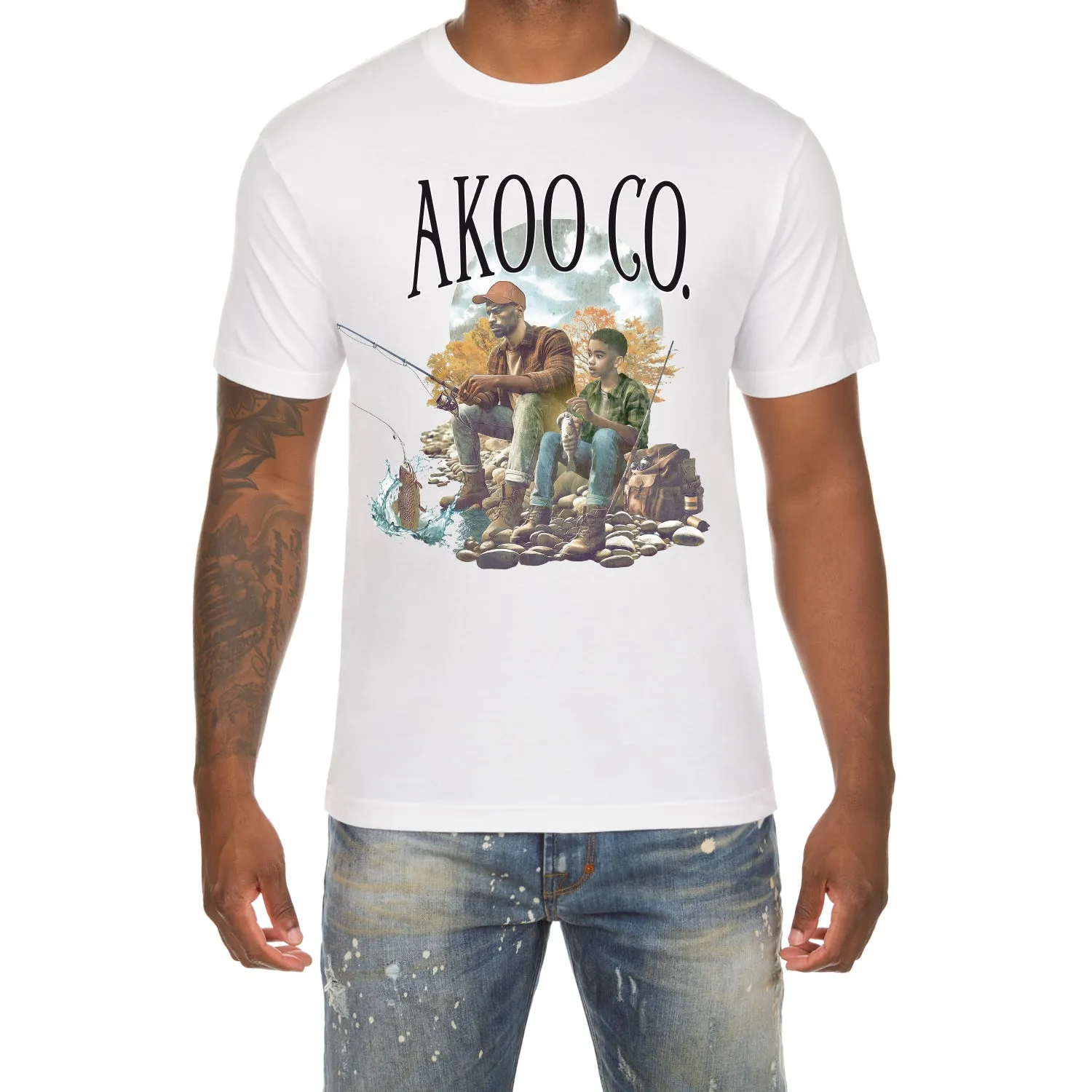 Gone Fishing SS Tee sold by Akoo product image thumbnail 2