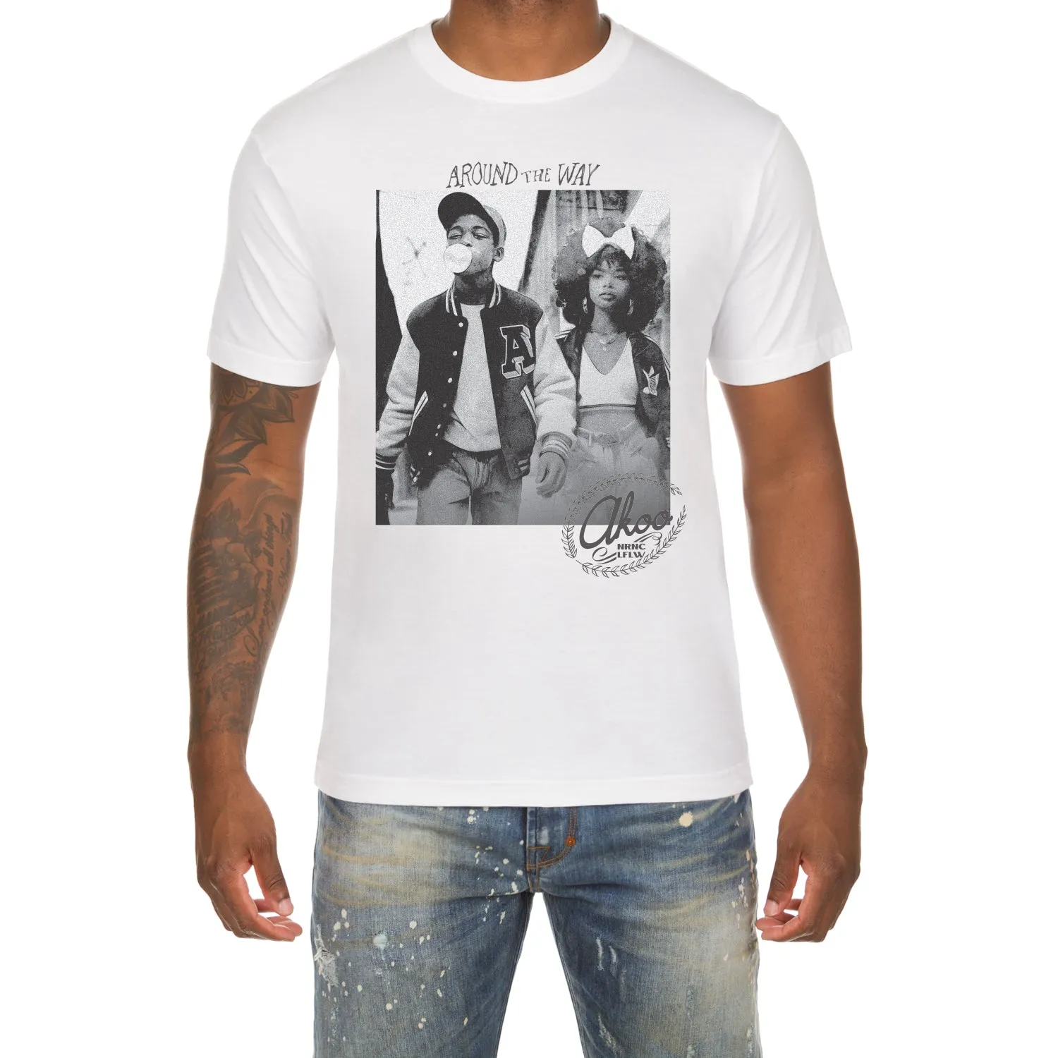 Around the Way SS Tee sold by Akoo product image thumbnail 4