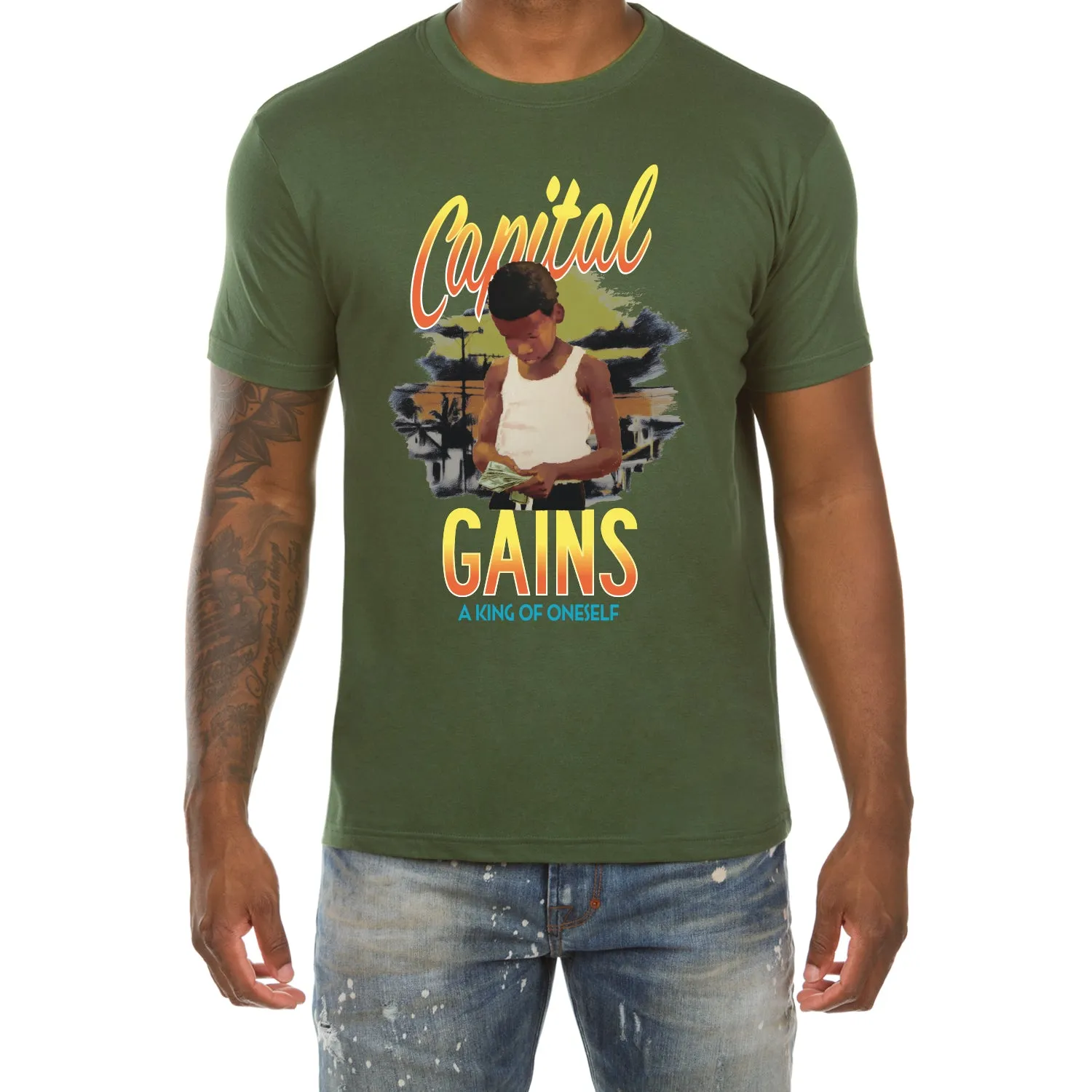Capital Gains SS Tee sold by Akoo product image thumbnail 3