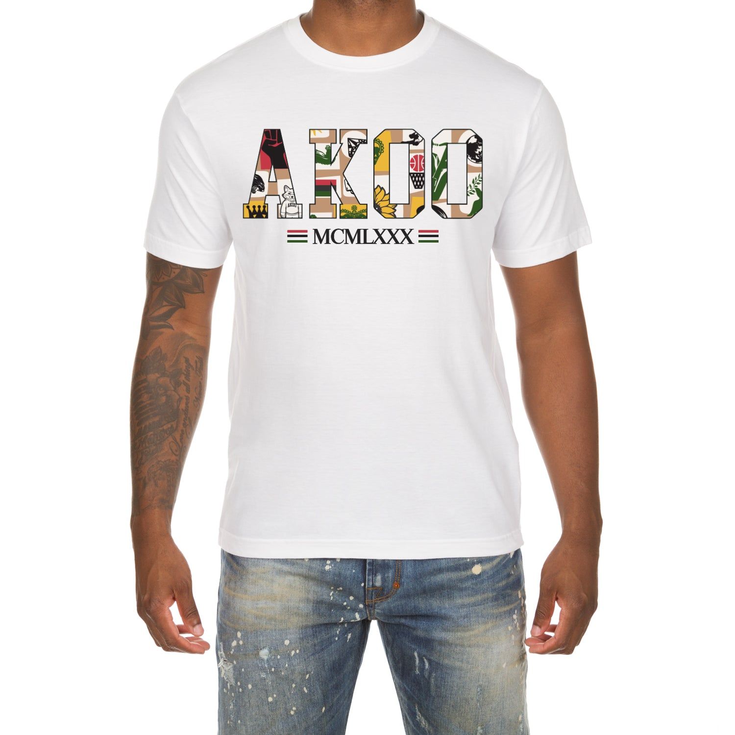 Akoo Mens MCMLXXX SS Tee (White) sold by Akoo