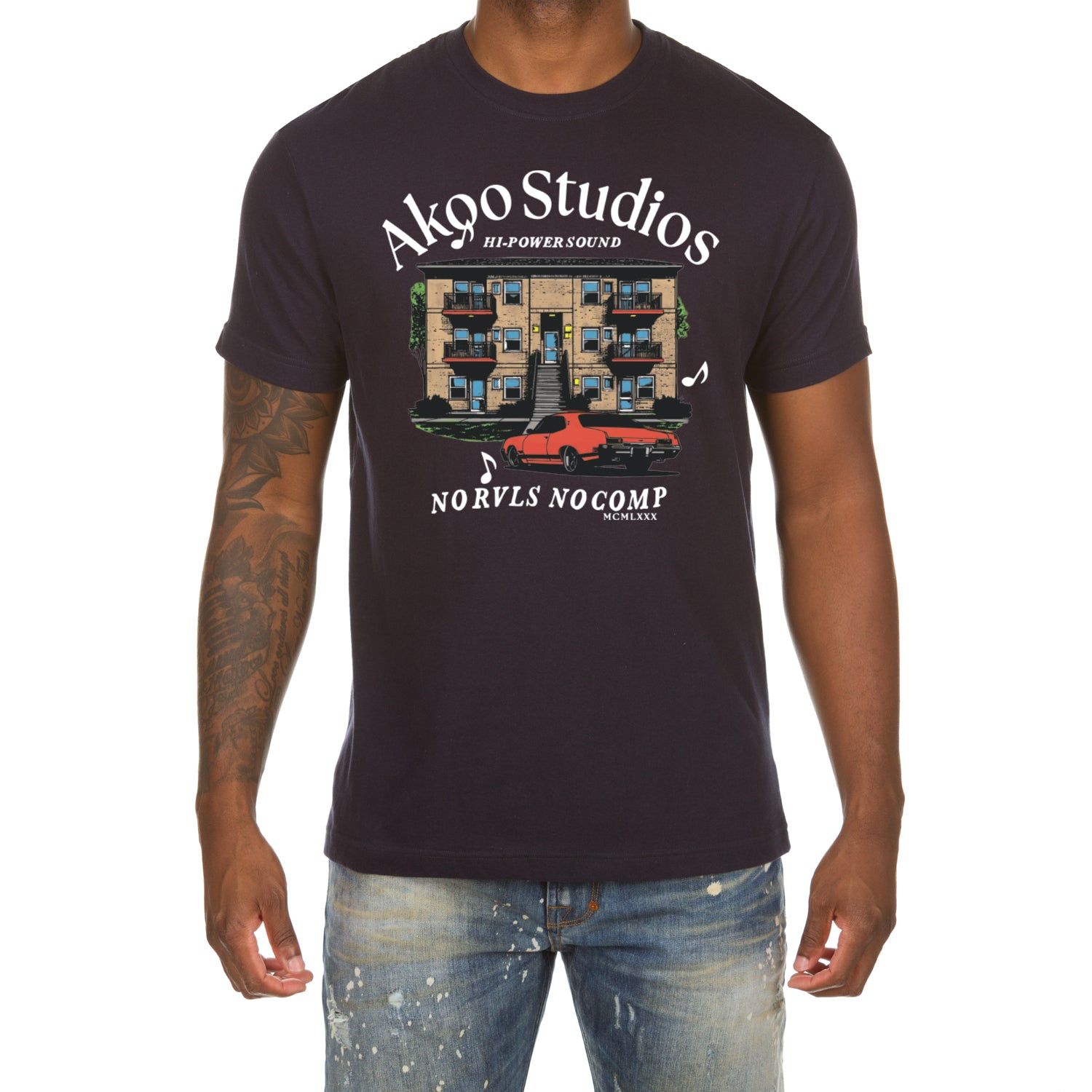Akoo Mens Studios SS Tee (Navy) sold by Akoo