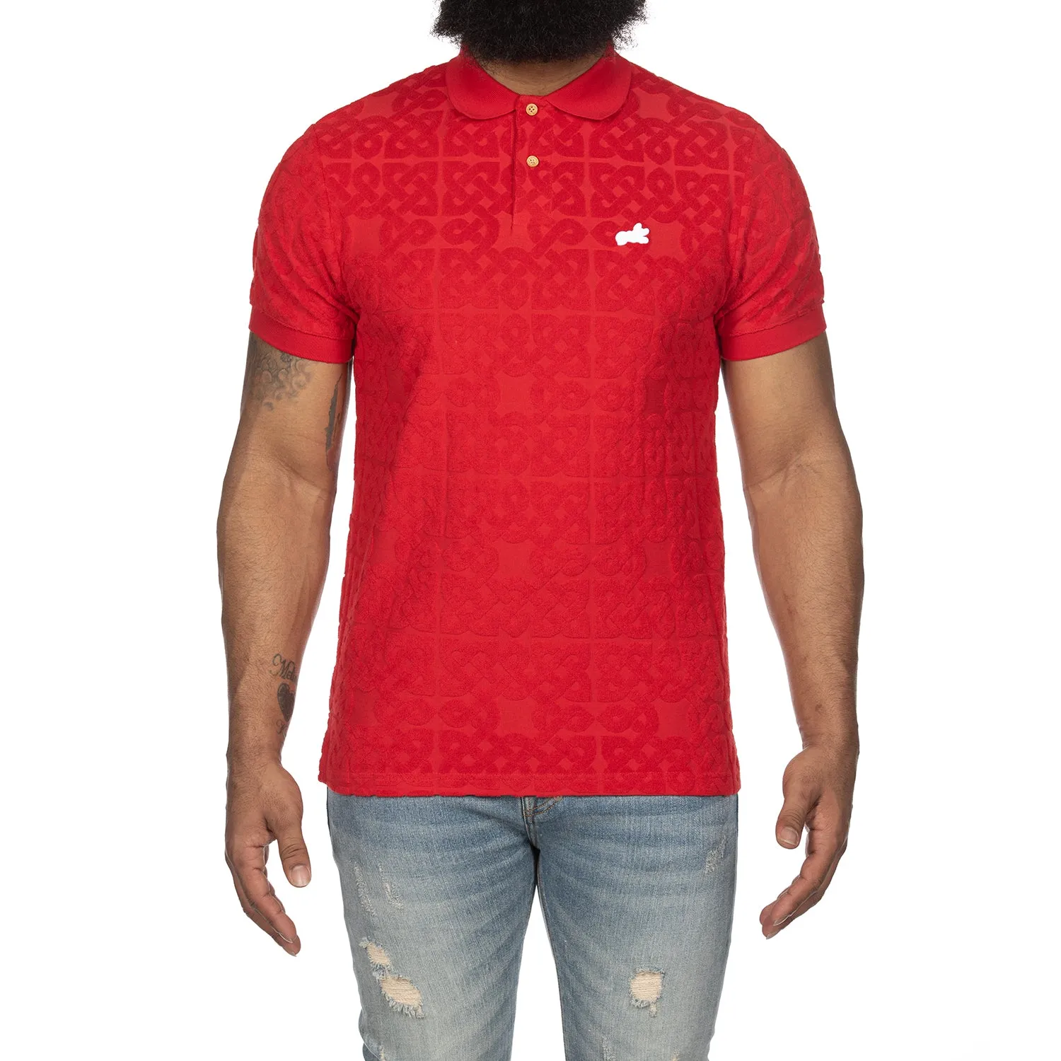 Akoo Mens Trinity SS Polo (Racing Red) sold by Akoo