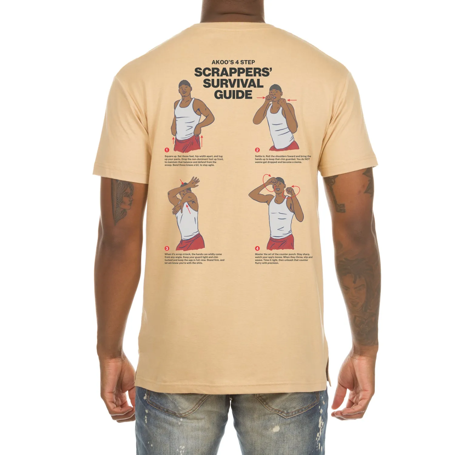 Survival Guide SS Tee (Sand) sold by Akoo product image thumbnail 2