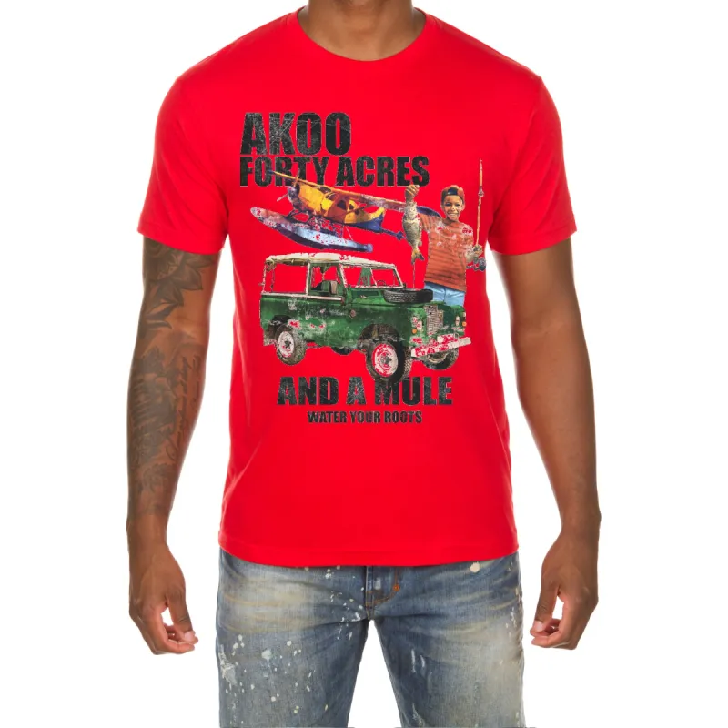 Akoo Mens Forty Acres SS Tee (Red) sold by Akoo