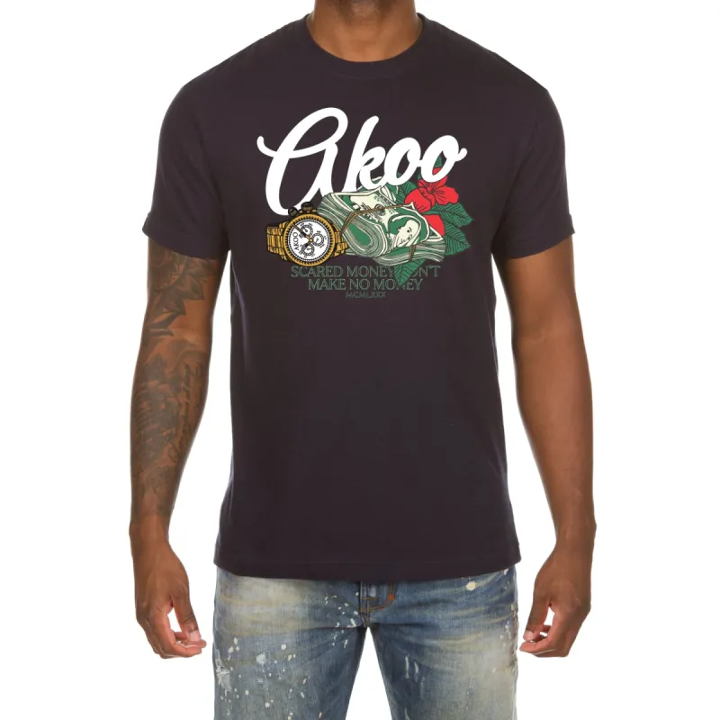 Akoo Mens Money Talk SS Tee (Navy Blazer) sold by Akoo