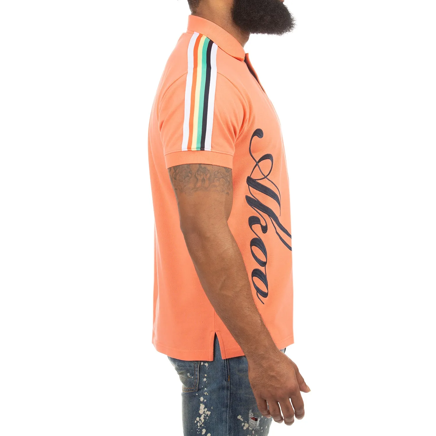 Akoo Mens Noble SS Polo (Fresh Salmon) sold by Akoo product image thumbnail 3