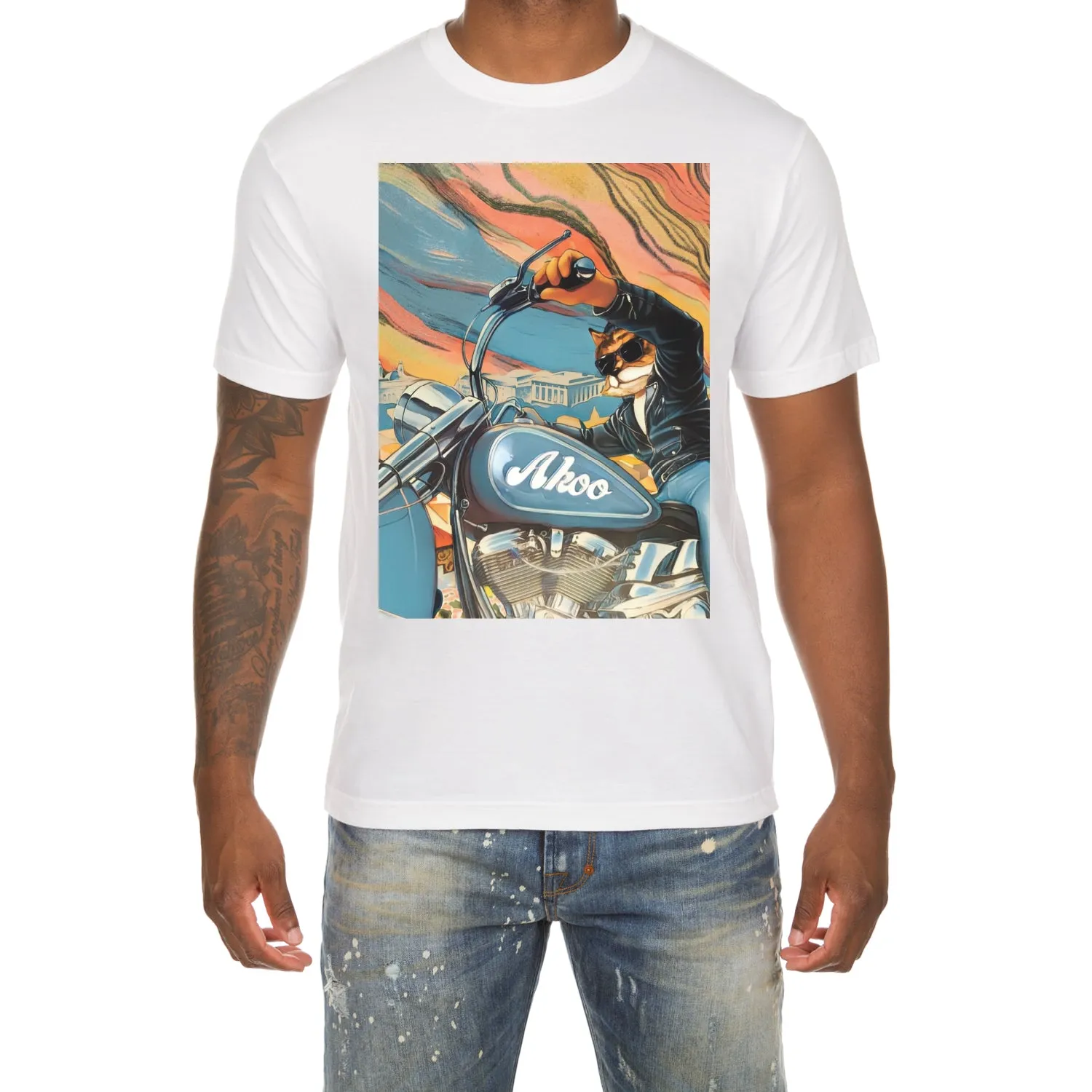 Cross Country SS Tee (White) sold by Akoo