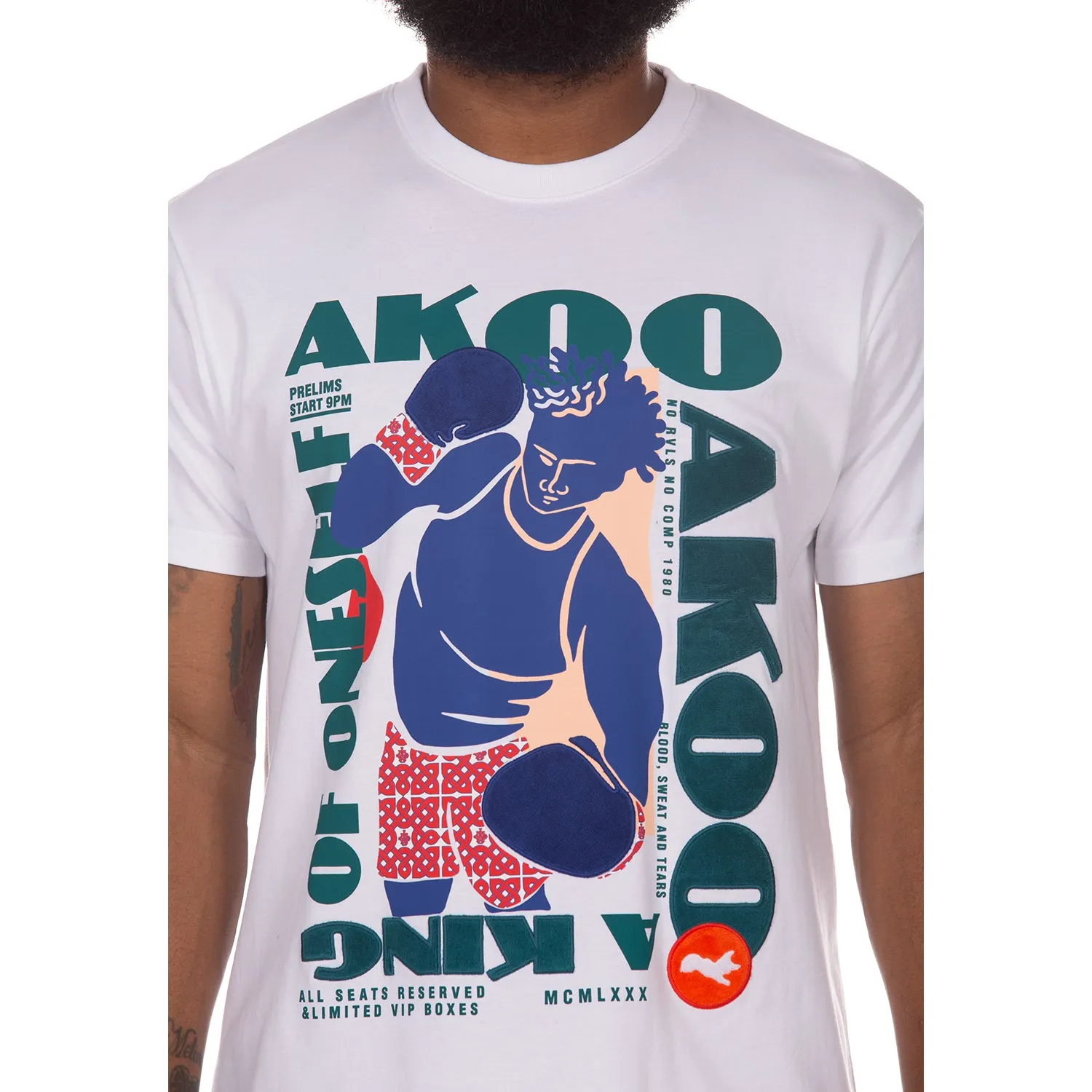 Akoo Mens Title Fight SS Knit (White) sold by Akoo product image thumbnail 3