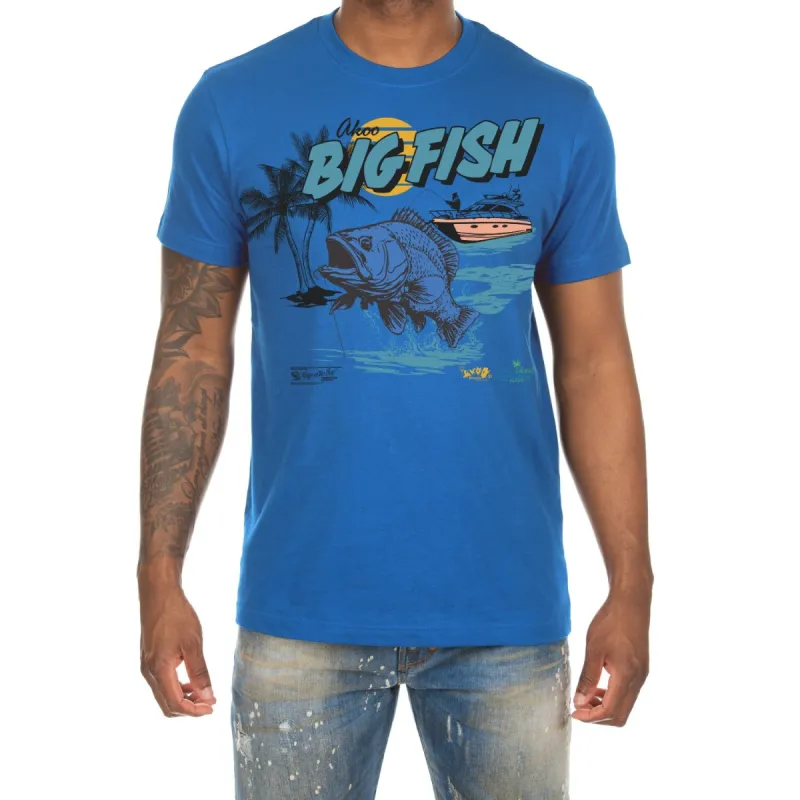 Akoo Mens The Big Fish SS Tee (Palace Blue) sold by Akoo
