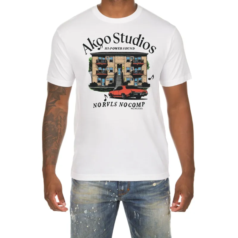 Akoo Mens Studios SS Tee (White) sold by Akoo