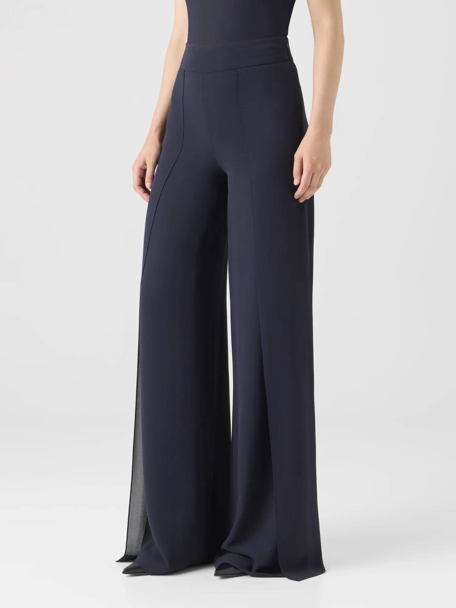 Wide Silk Pants with Slits sold by Akris product image thumbnail 3