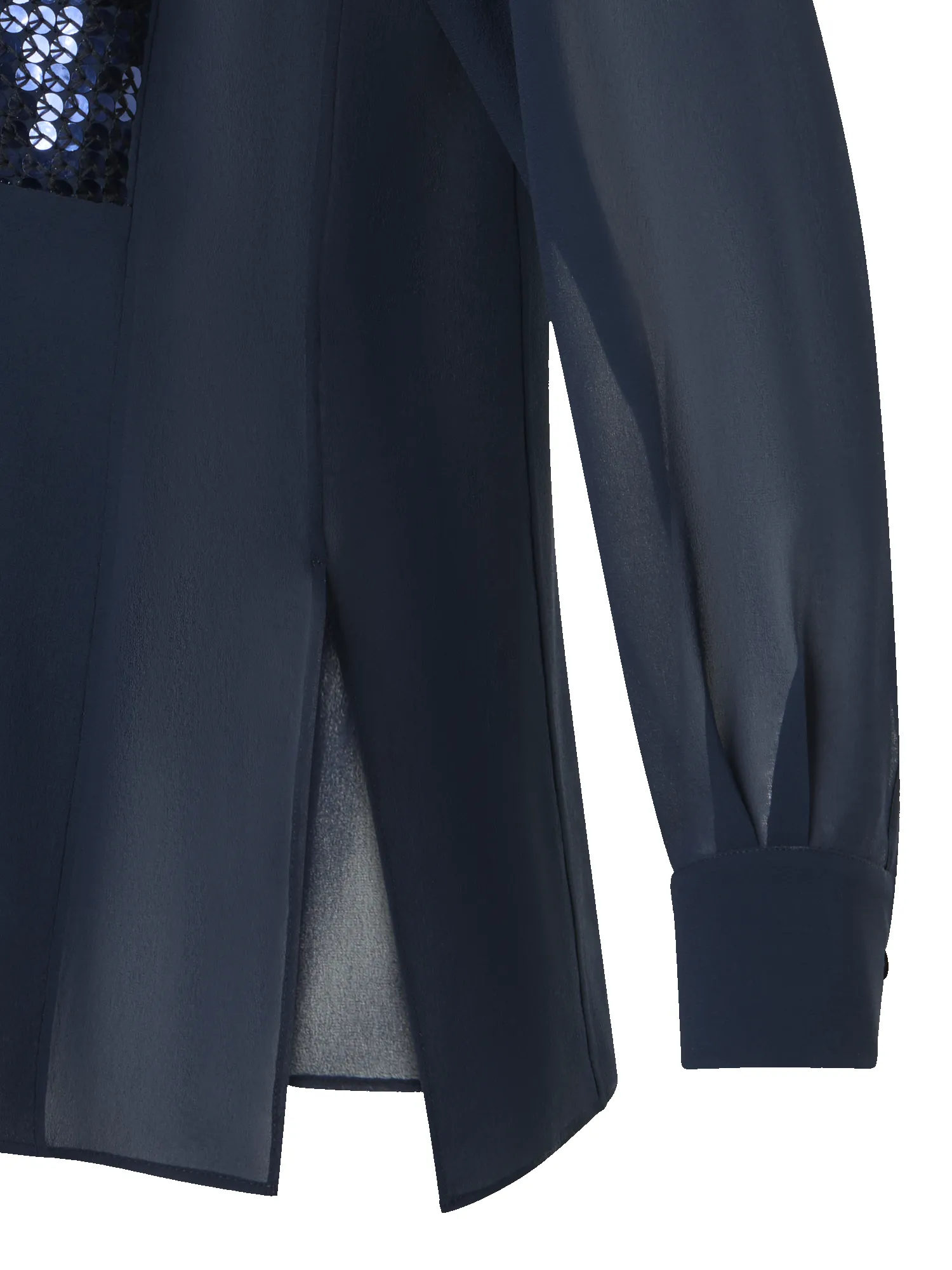 Silk Georgette Blouse with Sequins Plastron sold by Akris product image thumbnail 3