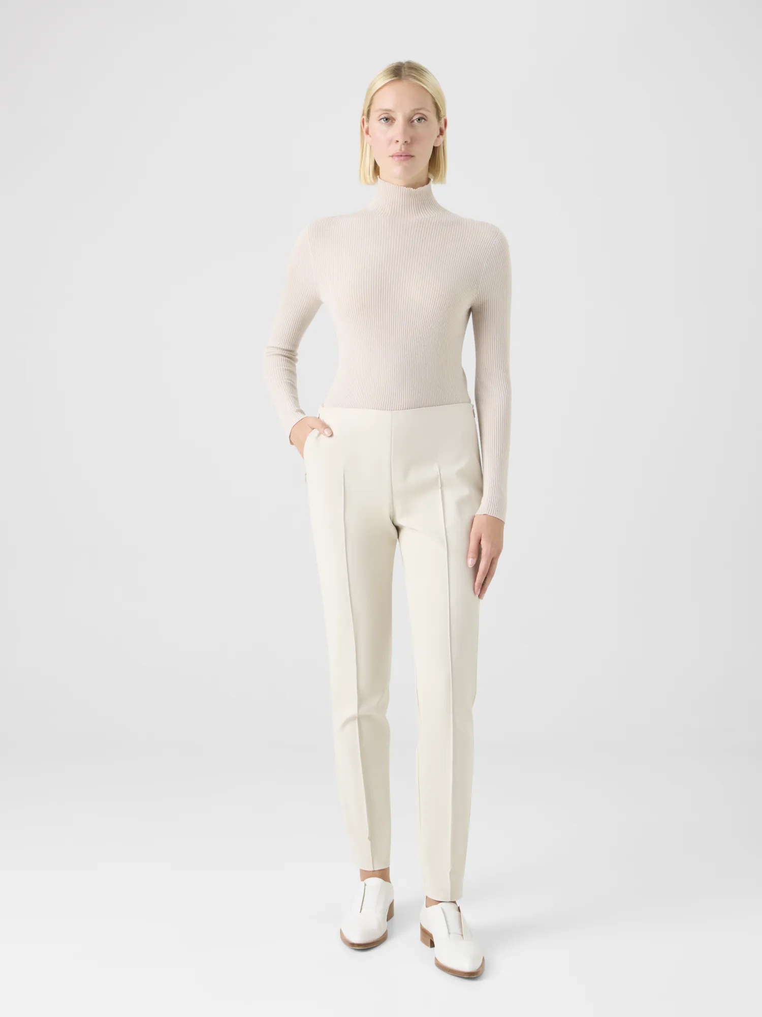 Cotton Techno Stretch Slim Leg Pants sold by Akris product image thumbnail 2