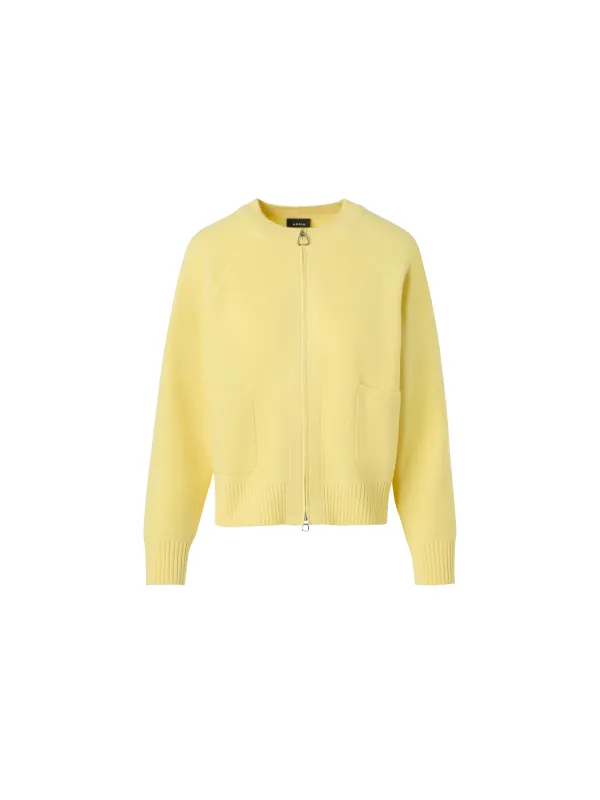 Cashmere Piqué Zip Cardigan sold by Akris