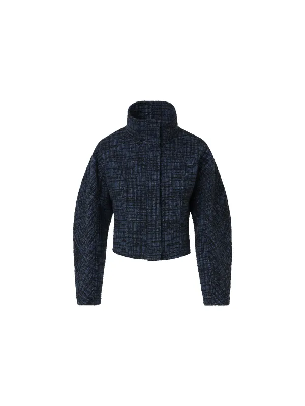 Raw Denim Tweed Fitted Jacket sold by Akris