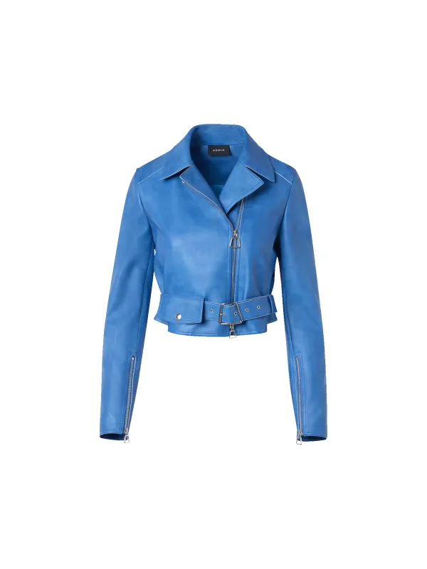 Vintage Lamb Nappa Biker Jacket sold by Akris