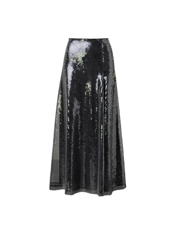 Liquid Sequins Midi Skirt sold by Akris