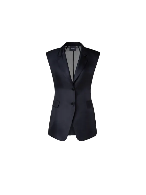 Tailored Sheer Silk Gilet sold by Akris
