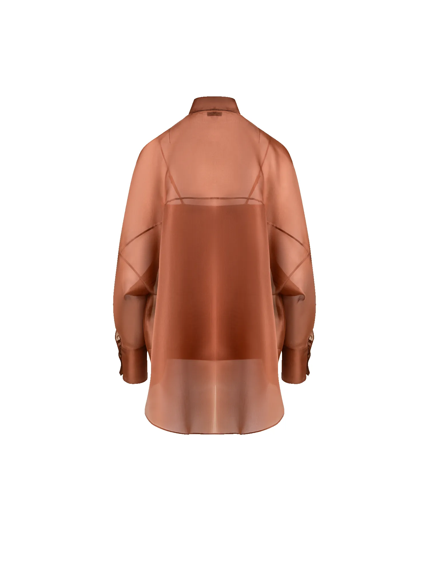 Oversized Semi-Sheer Silk Organza Shirt Blouse sold by Akris product image thumbnail 2