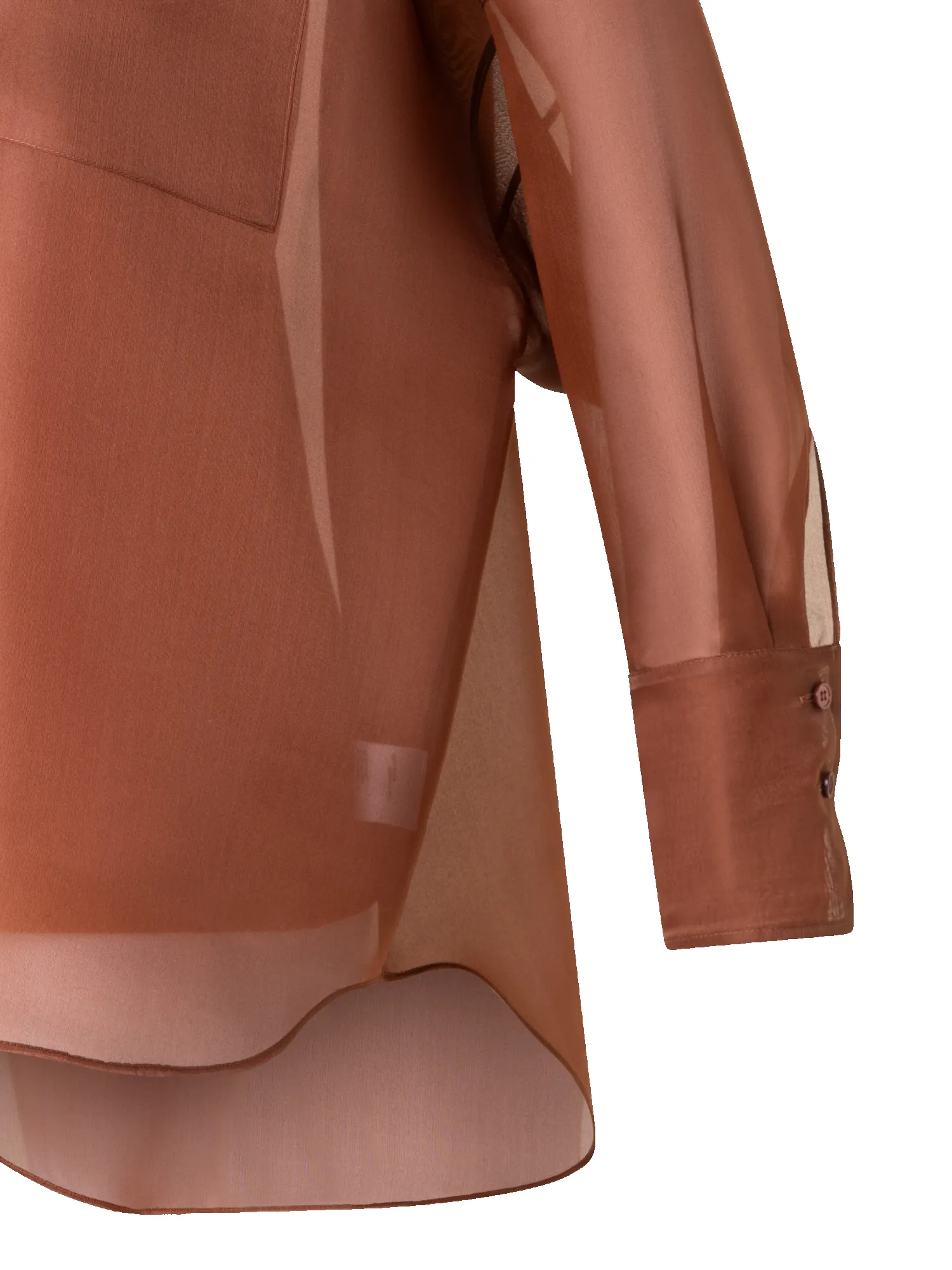 Oversized Semi-Sheer Silk Organza Shirt Blouse sold by Akris product image thumbnail 4