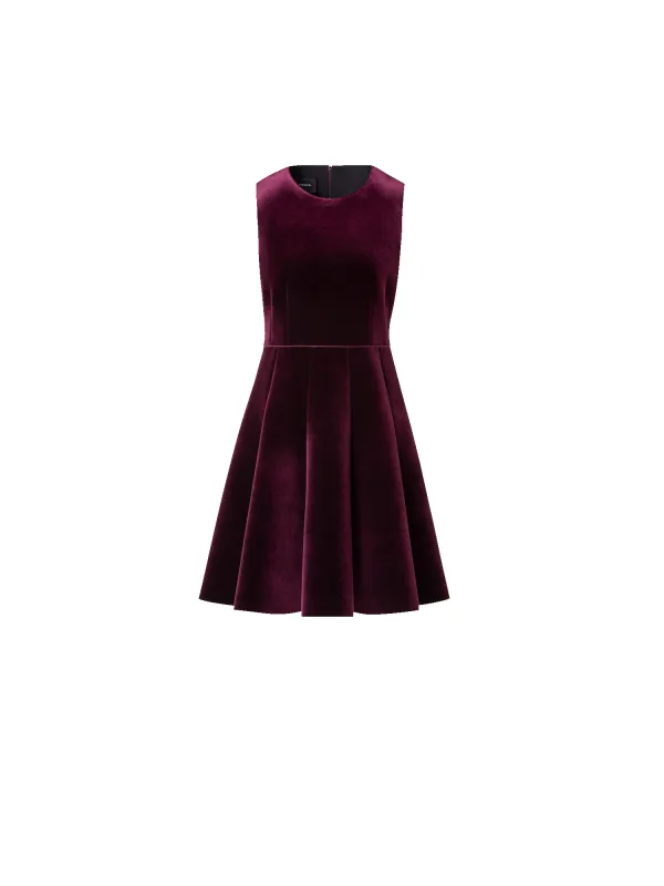 Neoprene Velvet Cocktail Dress in A-Line sold by Akris