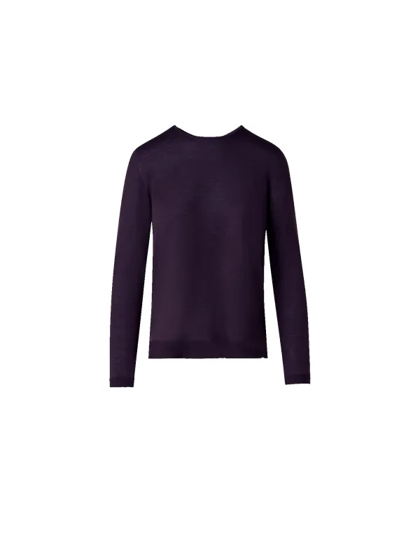 Crew Neck Cashmere Silk Sweater made by Akris