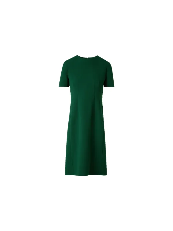 Short Sleeves Sheath Dress in Wool Double-Face sold by Akris