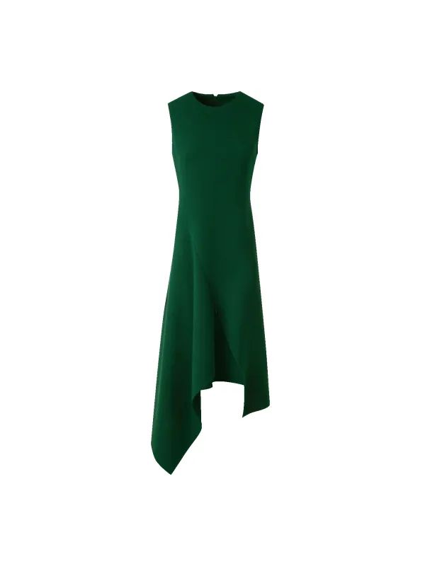 Asymmetrical Dress in Wool Double-Face sold by Akris