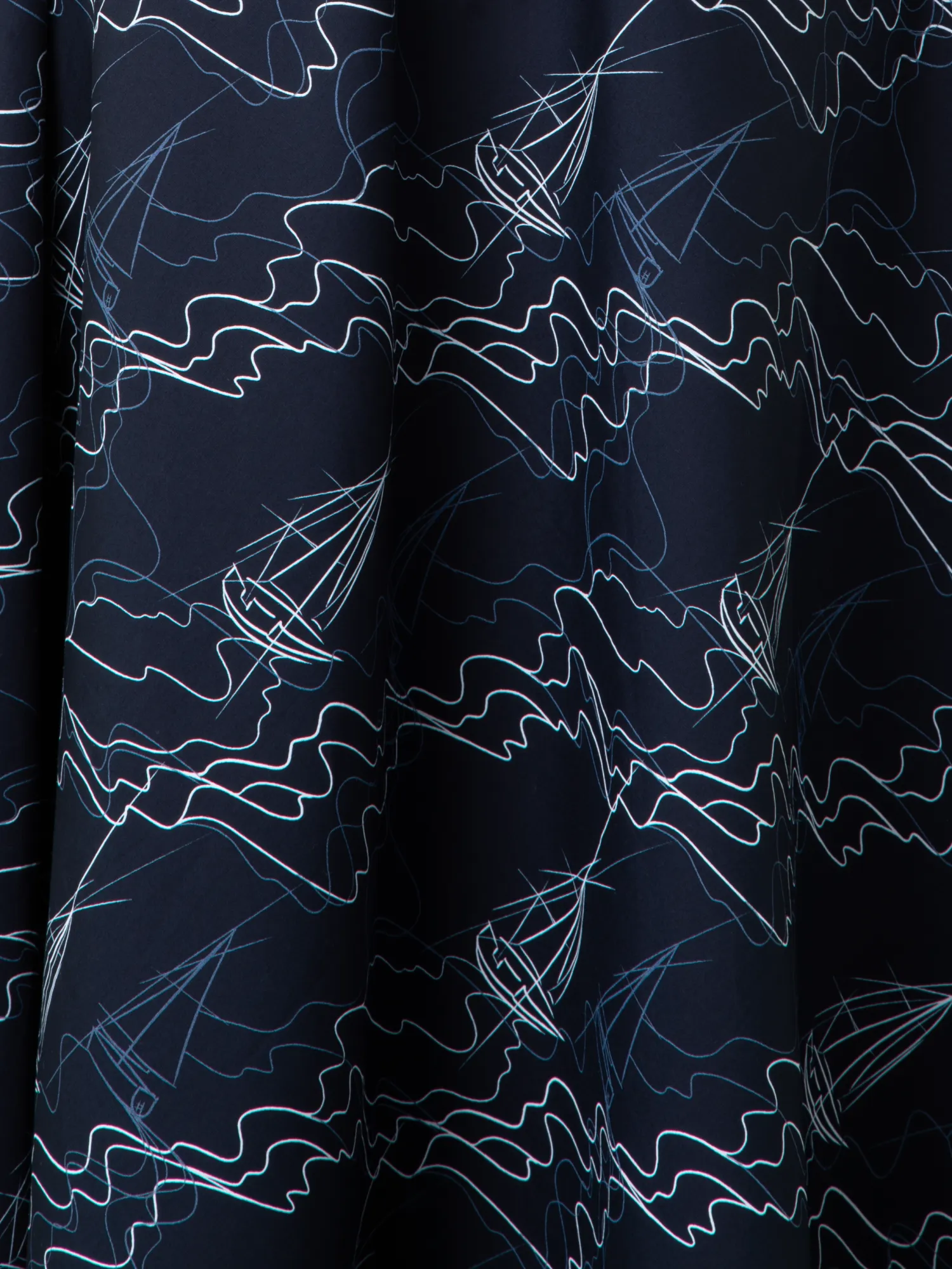 Midi Shirt Dress in Cotton with Sailboat Print sold by Akris product image thumbnail 5