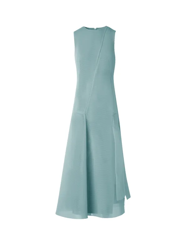 Midi Dress in Asymmetrical Techno Grid sold by Akris