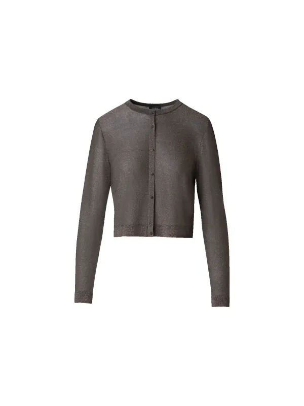 Silk Cardigan with Golden Lurex sold by Akris