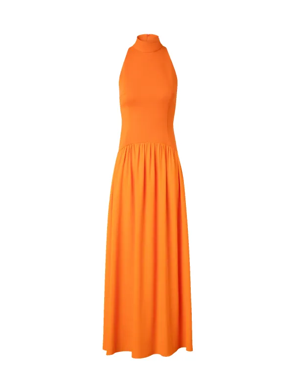 Mix Media Halter Top Midi Dress made by Akris Punto
