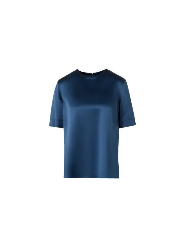 T-Shirt Blouse in Silk Satin sold by Akris