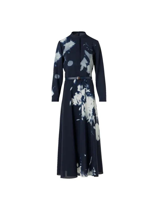 Belted Midi Shirt Dress in Wildflower Print sold by Akris