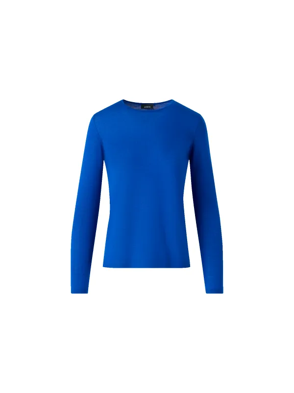 Seamless Crew Neck Sweater in Cashmere Silk sold by Akris