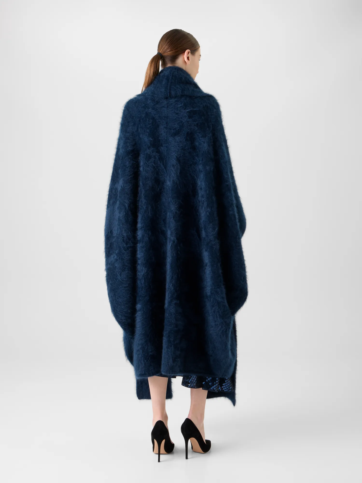 Long Cashmere Cape with Removable Scarf Hood sold by Akris product image thumbnail 4