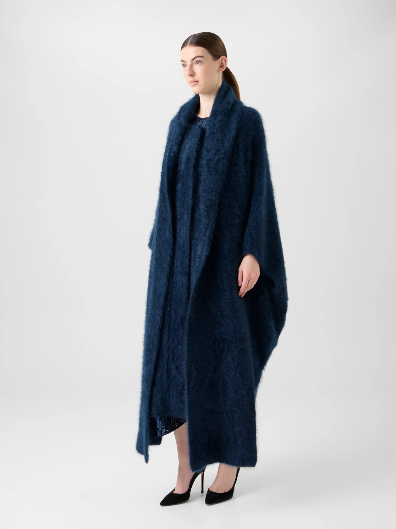 Long Cashmere Cape with Removable Scarf Hood sold by Akris product image thumbnail 3