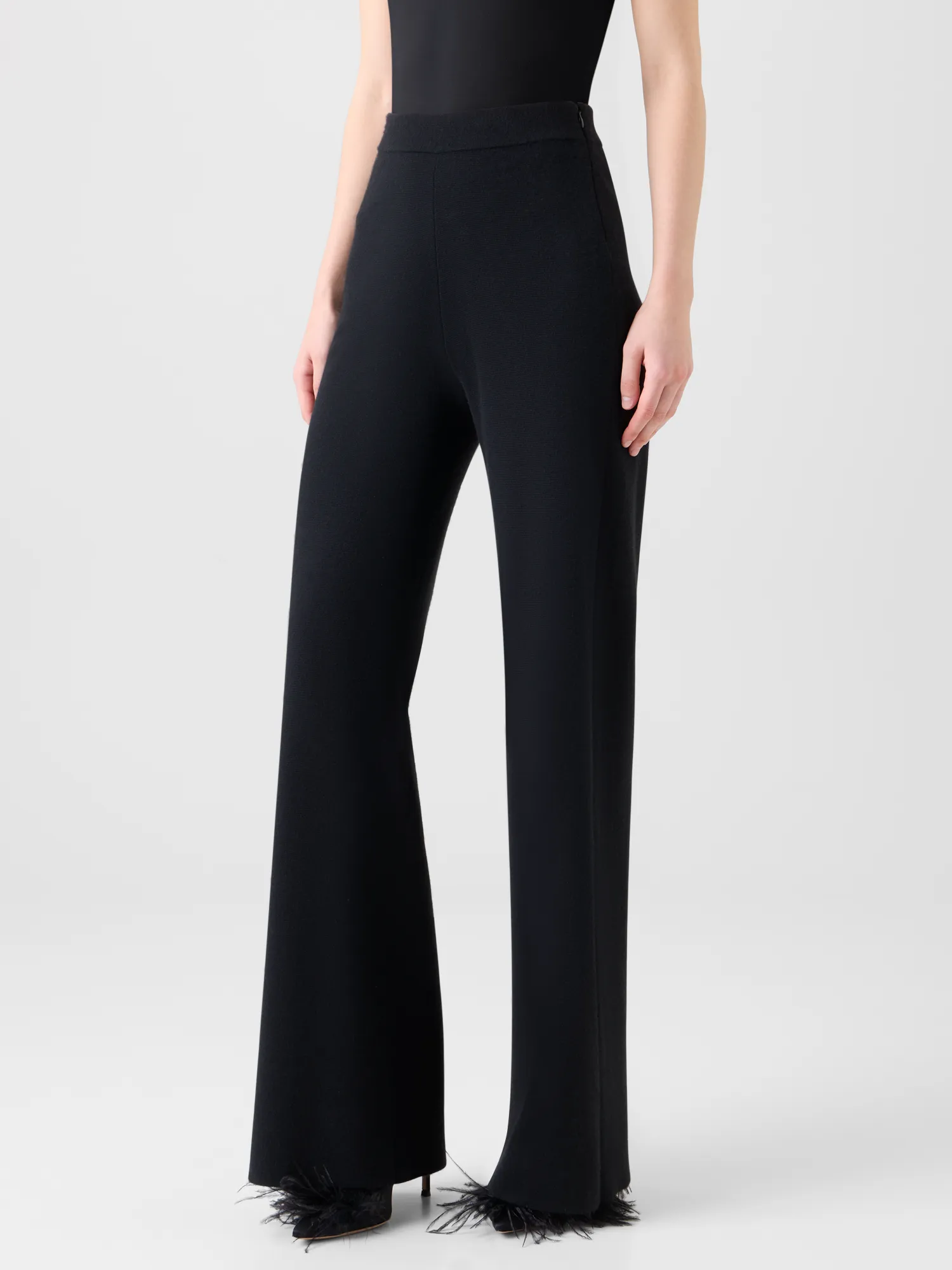 Slight Flared Cashmere Silk Knit Pants sold by Akris product image thumbnail 5