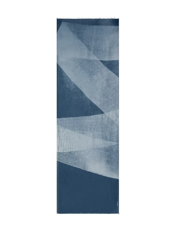 Cashmere Scarf in Zigzag Print made by Akris