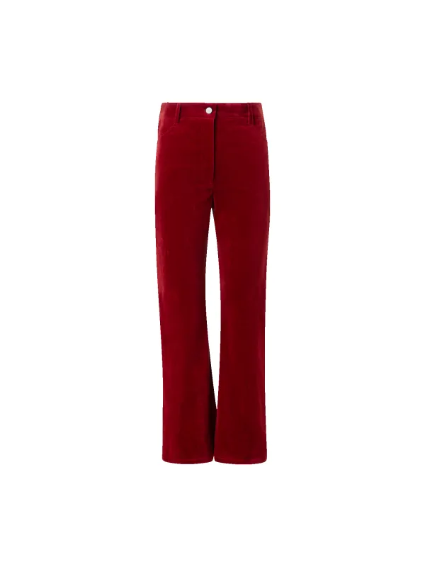 Cropped Bootcut Stretch Cotton Velvet Pants sold by Akris