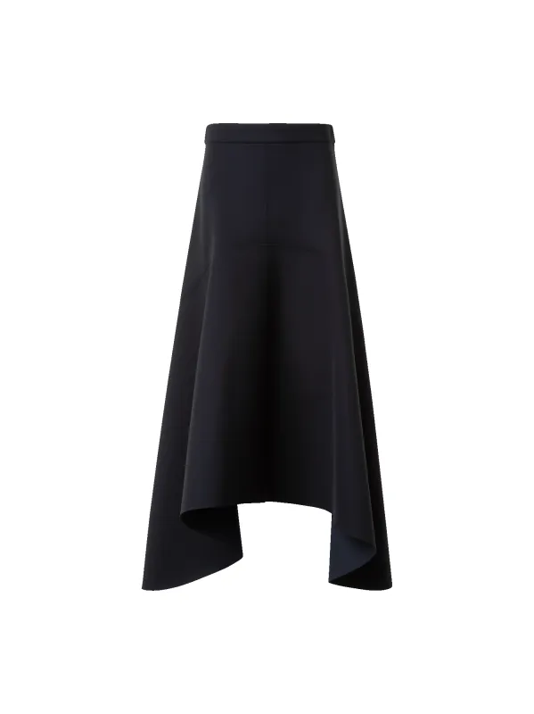 Asymmetrical A-Line Neoprene Handkerchief Skirt sold by Akris