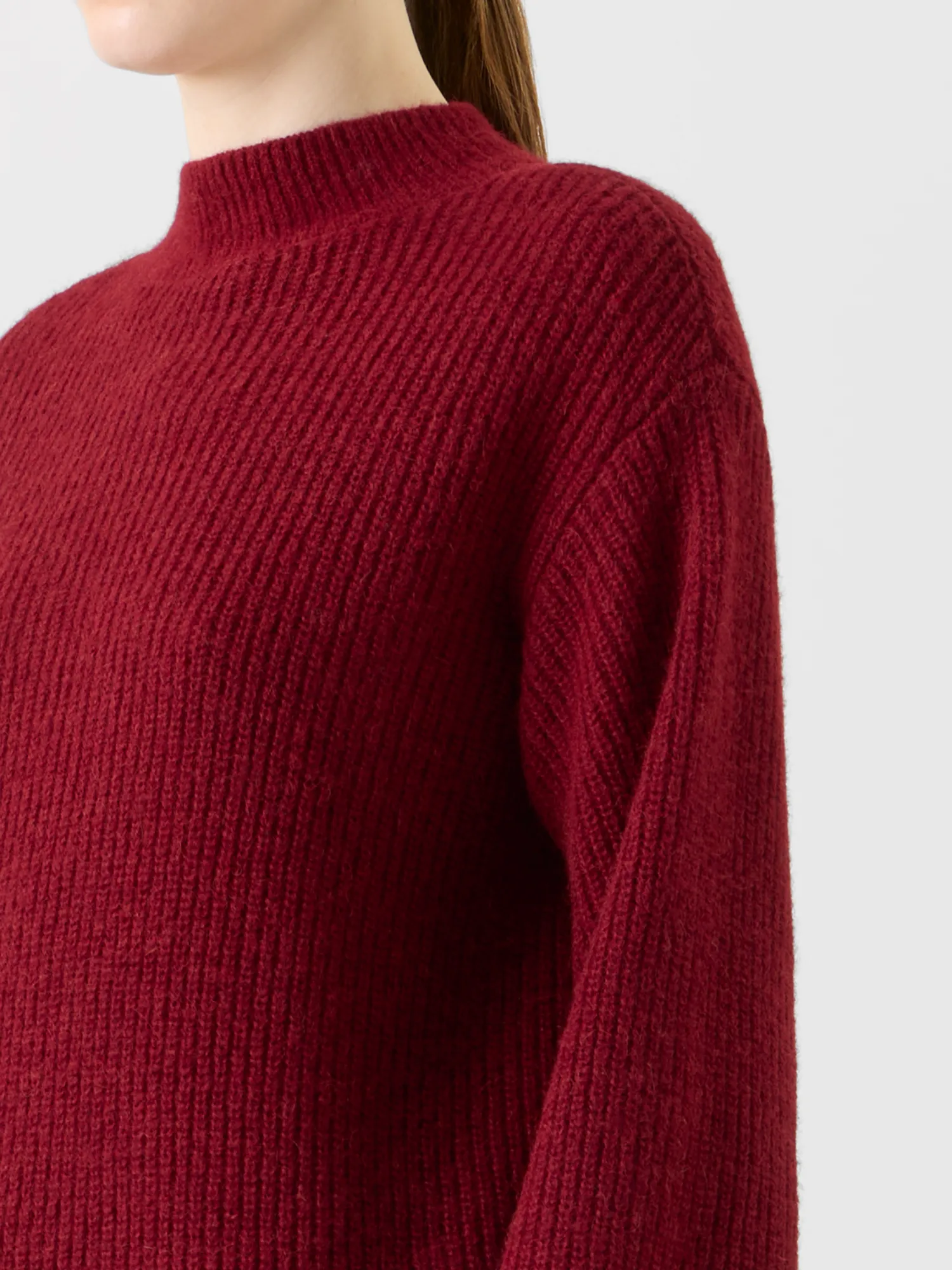 Balloon Sleeve Alpaca Wool Knit Sweater sold by Akris product image thumbnail 4