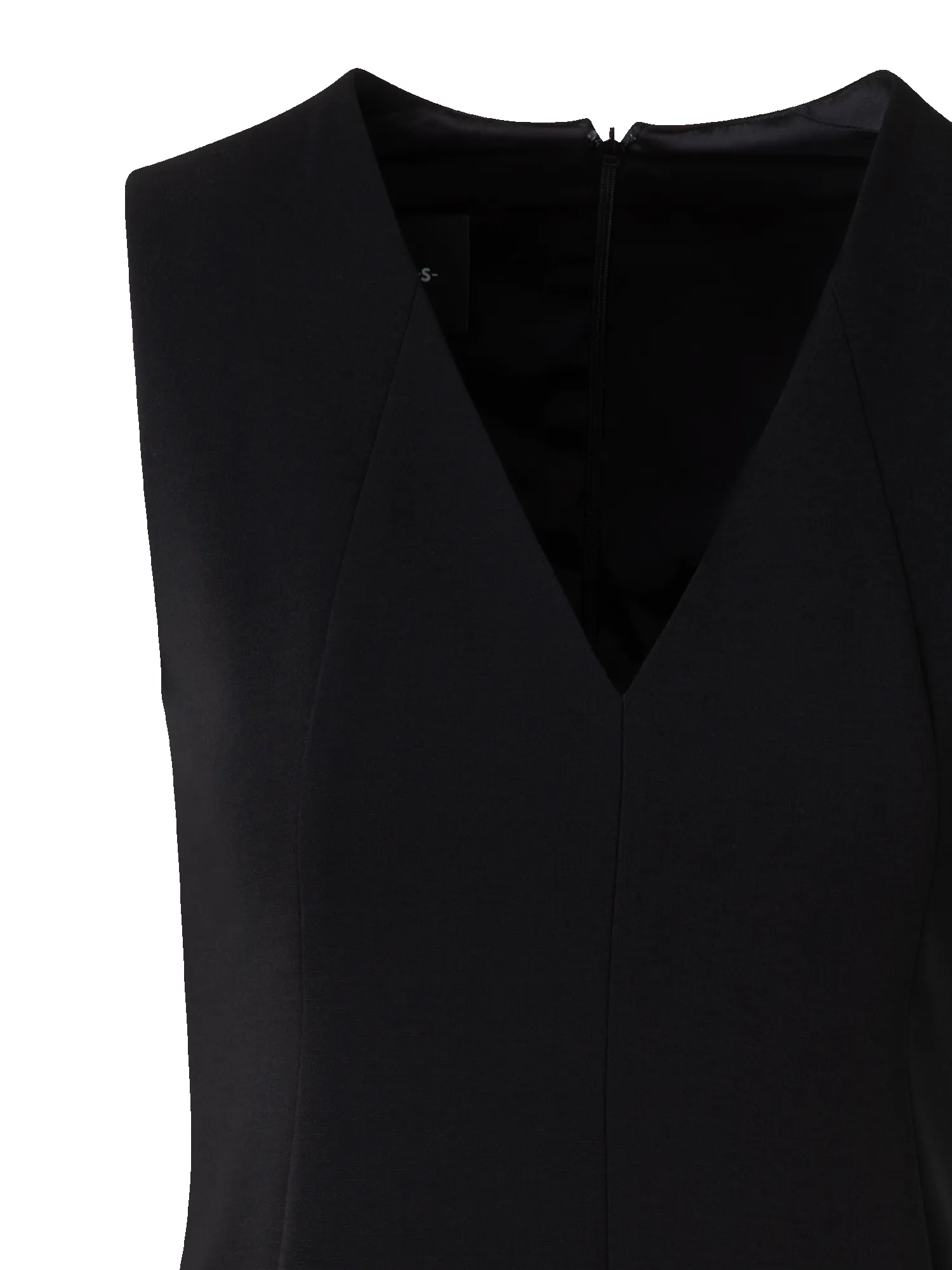 Sleeveless V-Neck Wool Double-Face Sheath Dress sold by Akris product image thumbnail 4