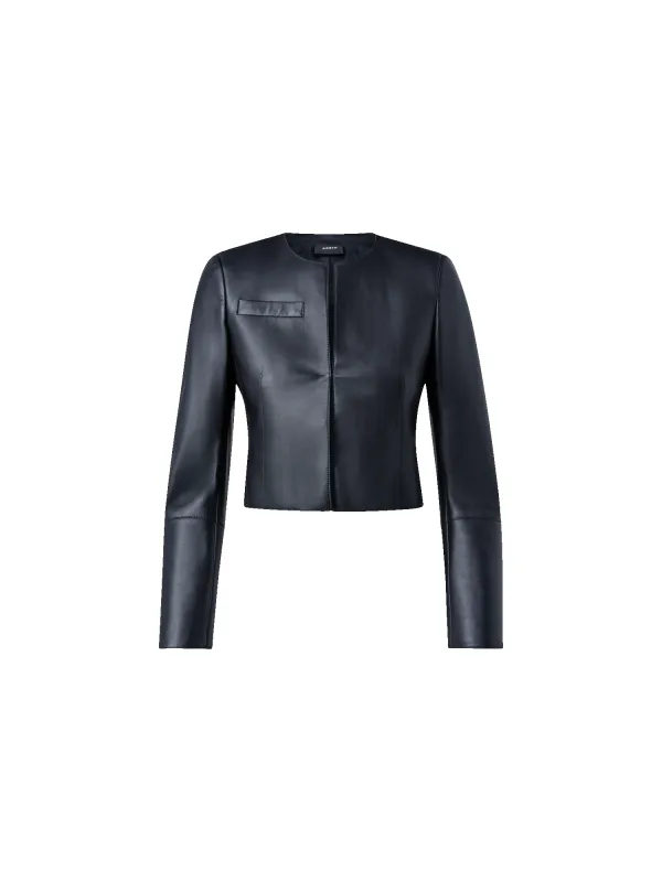 Cropped Lamb Nappa Leather Jacket sold by Akris